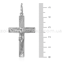 обзорное фото Серебряный крестик 62506  Серебряные подвески крестики