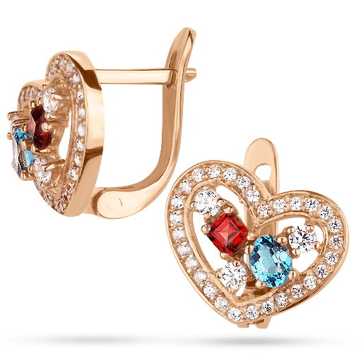 Золоті сережки з топазом 522368 детальне зображення ювелірного виробу