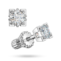 обзорное фото Изысканные серьги-пусеты в белом золоте 585 пробы с бриллиантом (4,5 см) в массивных крапанах 041630 Золотые серьги с бриллиантами обзорное фото Изысканные серьги-пусеты в белом золоте 585 пробы с бриллиантом (4,5 см) в массивных крапанах 041630  Золотые серьги с бриллиантами