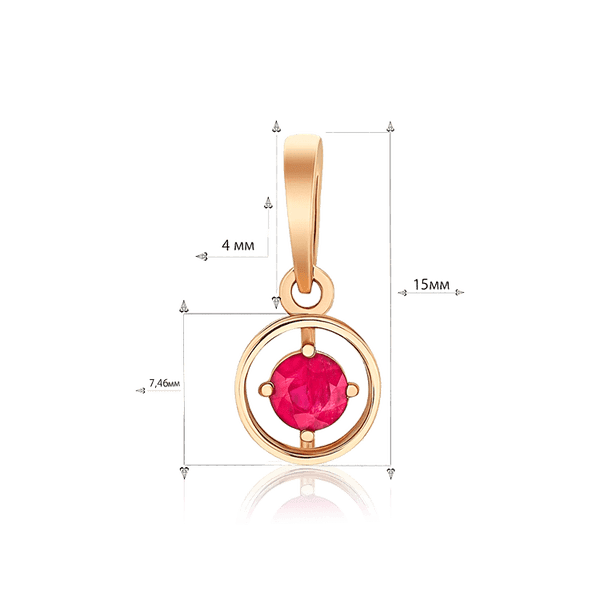 золотой кулон с гранатом золотой кулон с гранатом