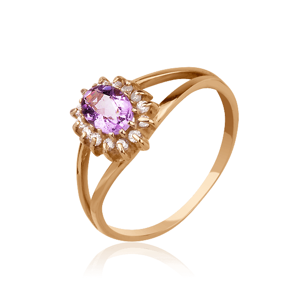 Золотое кольцо с аметистом Золотое кольцо с аметистом