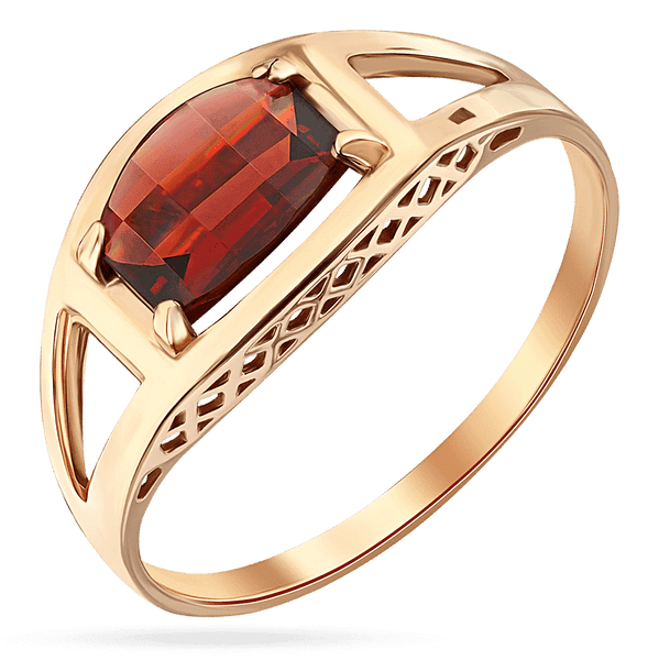 Женское золотое кольцо с гранатом 036591 детальное изображение ювелирного изделия Золотые кольца