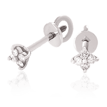 обзорное фото Золотые серьги с бриллиантом 024623 Золотые серьги с бриллиантами обзорное фото Золотые серьги с бриллиантом 024623  Золотые серьги с бриллиантами