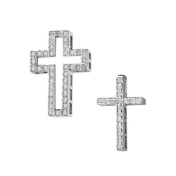 крестик трансформер в белом золоте крестик трансформер в белом золоте