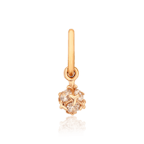 обзорное фото Утонченный золотой кулон блестящий Шар с фианитами 036578  Золотые подвески