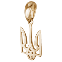 обзорное фото Золотой подвес Герб Украины 416200  Золотой кулон Герб Украины