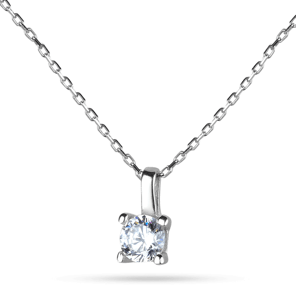 Колье с одним камнем в белом золоте 032446 детальное изображение ювелирного изделия Золотые колье с камнями Колье с одним камнем в белом золоте 032446 детальное изображение ювелирного изделия Золотые колье с камнями