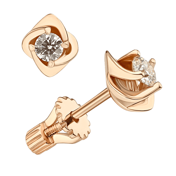 Серьги пусеты золотые с бриллиантом 035880 детальное изображение ювелирного изделия Золотые серьги Серьги пусеты золотые с бриллиантом 035880 детальное изображение ювелирного изделия Золотые серьги