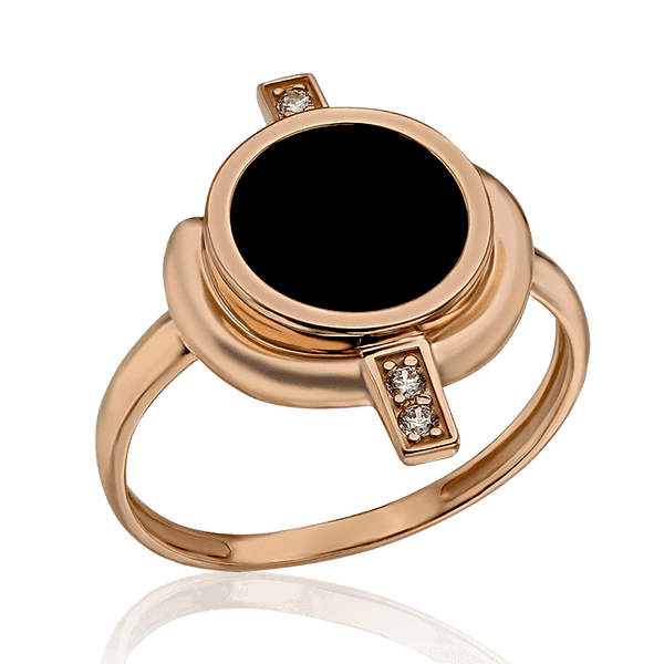 Кольцо с агатом золотое в трендовом дизайне 033844 детальное изображение ювелирного изделия Золотые кольца Кольцо с агатом золотое в трендовом дизайне 033844 детальное изображение ювелирного изделия Золотые кольца