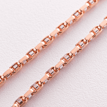 обзорное фото Цепь мужская фантазийное плетение, комбинированное золото 040049 Золотые цепочки мужские обзорное фото Цепь мужская фантазийное плетение, комбинированное золото 040049  Золотые цепочки мужские