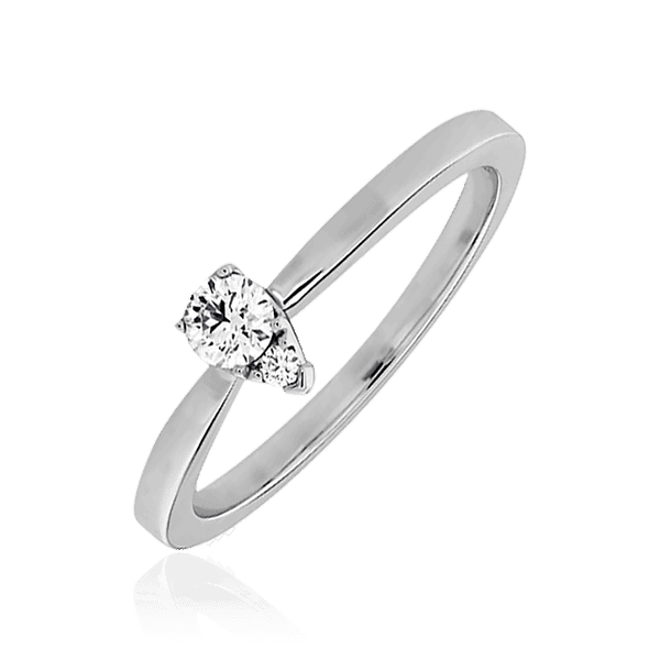 Помолвочное кольцо из золота с двумя бриллиантами 030975 детальное изображение ювелирного изделия Золотые кольца Помолвочное кольцо из золота с двумя бриллиантами 030975 детальное изображение ювелирного изделия Золотые кольца