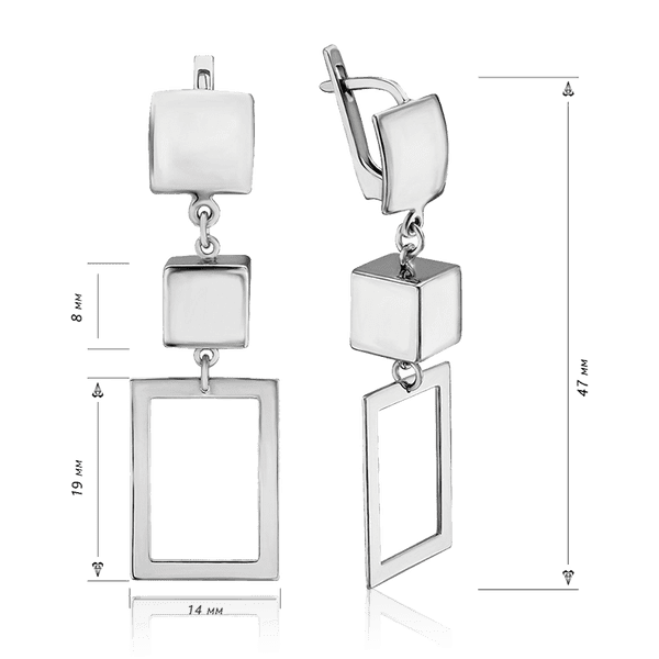 серебряные серьги геометрия серебряные серьги геометрия