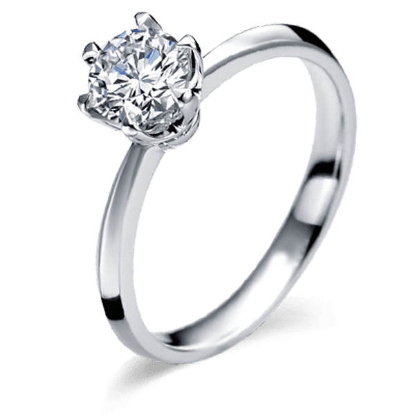 Помолвочное кольцо с бриллиантом из белого золота 024540 детальное изображение ювелирного изделия Золотые кольца для помолвки с бриллиантом