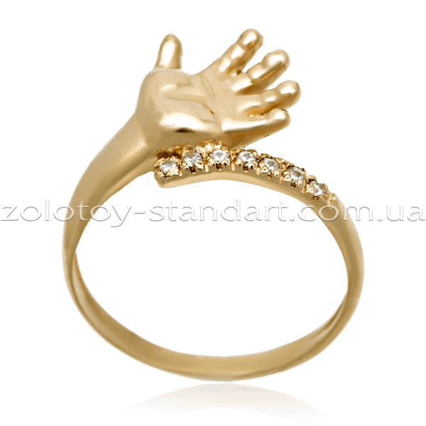 Золотое кольцо ручка 002101 детальное изображение ювелирного изделия Золотое кольцо ручка младенца Золотое кольцо ручка 002101 детальное изображение ювелирного изделия Золотое кольцо ручка младенца