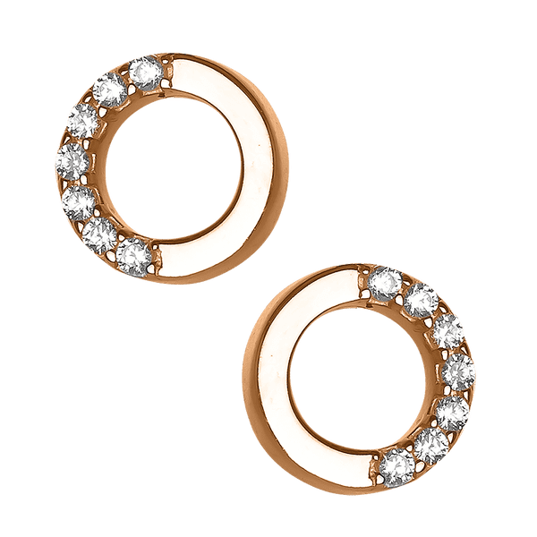 Золотые серьги-пуссеты на закрутке с фианитиками 038247 детальное изображение ювелирного изделия Золотые серьги с фианитом Золотые серьги-пуссеты на закрутке с фианитиками 038247 детальное изображение ювелирного изделия Золотые серьги с фианитом