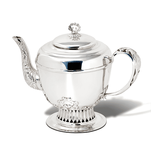 Серебряный чайник с узором 031914 детальное изображение ювелирного изделия Серебряные кувшины и чайники Серебряный чайник с узором 031914 детальное изображение ювелирного изделия Серебряные кувшины и чайники