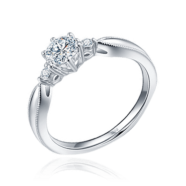 Золотое кольцо для помолвки с тремя бриллиантами 031095 детальное изображение ювелирного изделия Золотые кольца Золотое кольцо для помолвки с тремя бриллиантами 031095 детальное изображение ювелирного изделия Золотые кольца