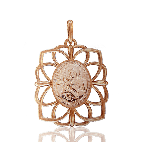 Золотая иконка Богородицы Владимирская 031595 детальное изображение ювелирного изделия Золотые подвески иконки Золотая иконка Богородицы Владимирская 031595 детальное изображение ювелирного изделия Золотые подвески иконки