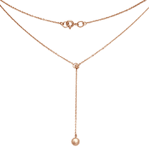 обзорное фото Колье из красного золота Шарик 033387  Золотое колье без камней