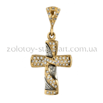обзорное фото Золотой крестик 1,4,0697  Декоративные золотые крестики