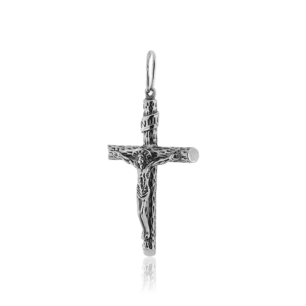 Серебряный нательный крестик 030583 детальное изображение ювелирного изделия Серебряные подвески крестики Серебряный нательный крестик 030583 детальное изображение ювелирного изделия Серебряные подвески крестики