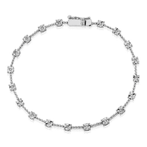 обзорное фото Стильный бриллиантовый браслет в белом золоте 036826 Золотые браслеты обзорное фото Стильный бриллиантовый браслет в белом золоте 036826  Золотые браслеты