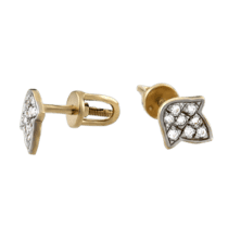 обзорное фото Золотые серьги с цирконием 2508  Серьги с камнями