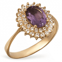 фото ювелирного изделия Золотые кольца с камнями 