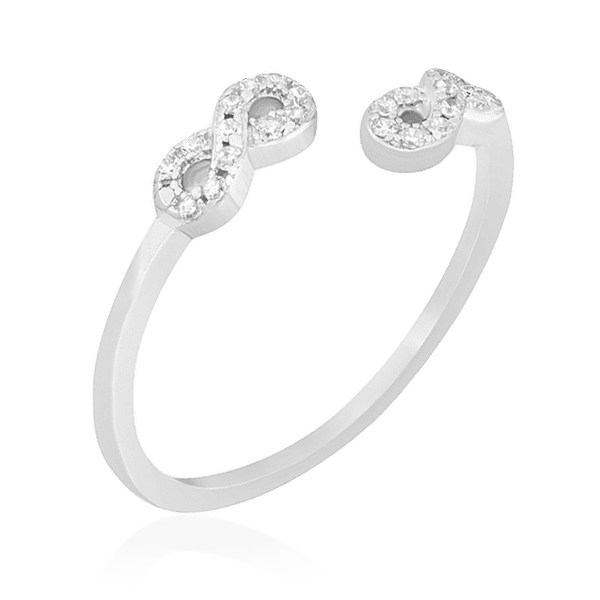 Серебряное кольцо "Бесконечность" с фианитами 024688 детальное изображение ювелирного изделия Серебряные кольца с фианитом Серебряное кольцо "Бесконечность" с фианитами 024688 детальное изображение ювелирного изделия Серебряные кольца с фианитом