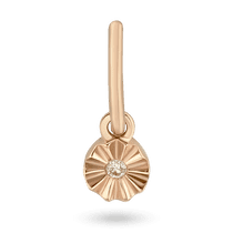 обзорное фото Золотая подвеска Лучики с бриллиантом 040878  Золотые кулоны с бриллиантами