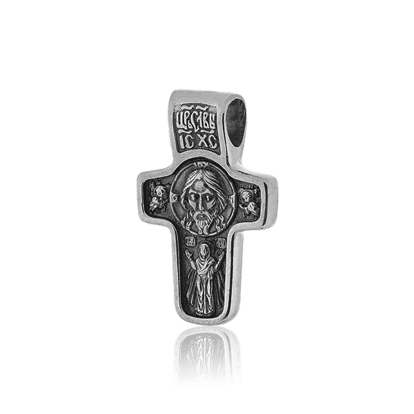 Серебряный крестик с чернением 030676 детальное изображение ювелирного изделия Серебряные подвески крестики