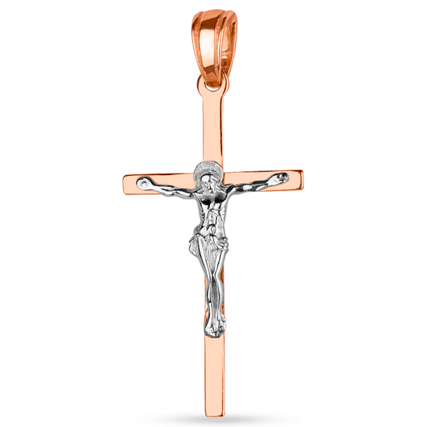 Золотой крестик с Иисусом 60010 детальное изображение ювелирного изделия Детский золотой крестик