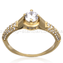 обзорное фото Кольцо с фианитами 12208 Золотые кольца для помолвки с цирконием обзорное фото Кольцо с фианитами 12208  Золотые кольца для помолвки с цирконием