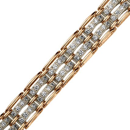 Золотий браслет з фіанітами 028067 детальне зображення ювелірного виробу Золотий браслет з фіанітами 028067 детальне зображення ювелірного виробу