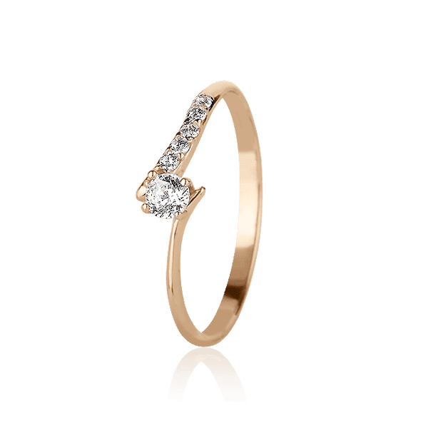 Золотое кольцо с цирконием 1,1,1331 детальное изображение ювелирного изделия Золотые кольца с фианитом Золотое кольцо с цирконием 1,1,1331 детальное изображение ювелирного изделия Золотые кольца с фианитом