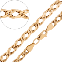обзорное фото Золотая цепочка Рембо 10605  Золотые цепочки плетения Рембо