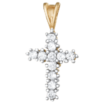 обзорное фото Серебряный крестик П3Ф/304 Серебряные подвески крестики обзорное фото Серебряный крестик П3Ф/304  Серебряные подвески крестики