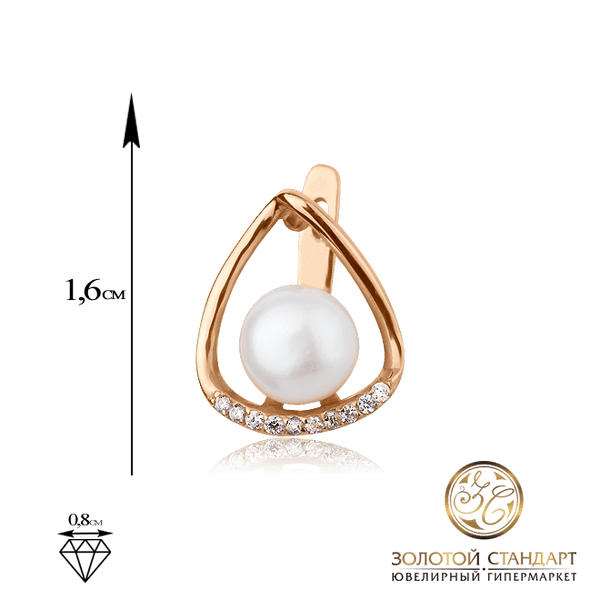 Золотые серьги с жемчугом Золотые серьги с жемчугом