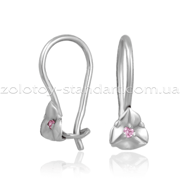Серебряные серьги 470713С детальное изображение ювелирного изделия Серебряные серьги с камнями
