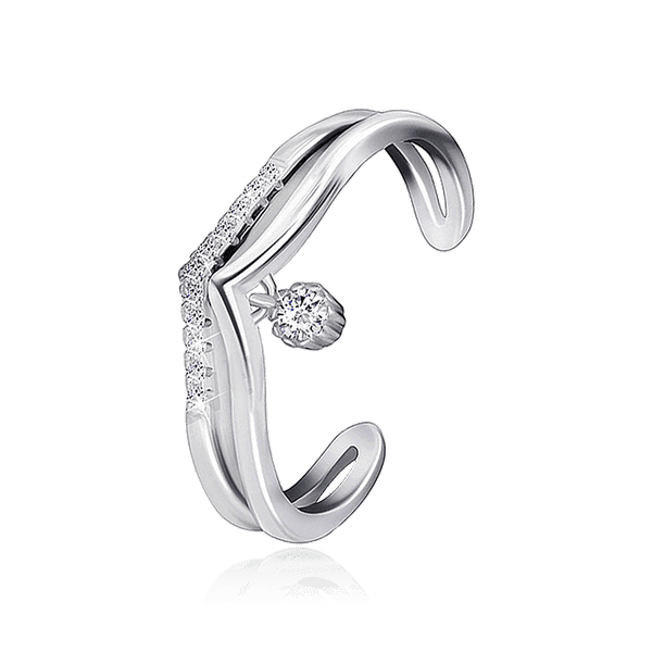 Женское серебряное кольцо с фианитами 031265 детальное изображение ювелирного изделия Серебряные кольца со вставками Женское серебряное кольцо с фианитами 031265 детальное изображение ювелирного изделия Серебряные кольца со вставками