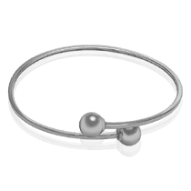 обзорное фото Серебряный жесткий браслет без вставок в стиле Диор  034295 Серебряные браслеты обзорное фото Серебряный жесткий браслет без вставок в стиле Диор  034295  Серебряные браслеты