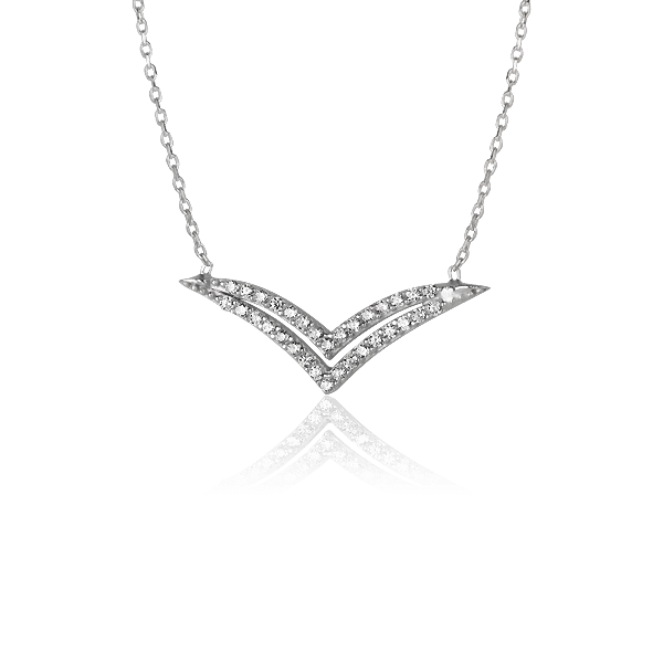 Серебряное колье с фианитами 027394 детальное изображение ювелирного изделия Серебряные колье Серебряное колье с фианитами 027394 детальное изображение ювелирного изделия Серебряные колье