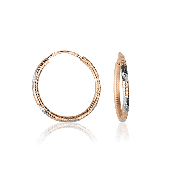 Золотые серьги кольца 029220 детальное изображение ювелирного изделия Золотые серьги без вставок Золотые серьги кольца 029220 детальное изображение ювелирного изделия Золотые серьги без вставок