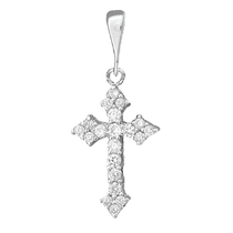 обзорное фото Серебряный крестик П2Ф/423 Серебряные подвески крестики обзорное фото Серебряный крестик П2Ф/423  Серебряные подвески крестики