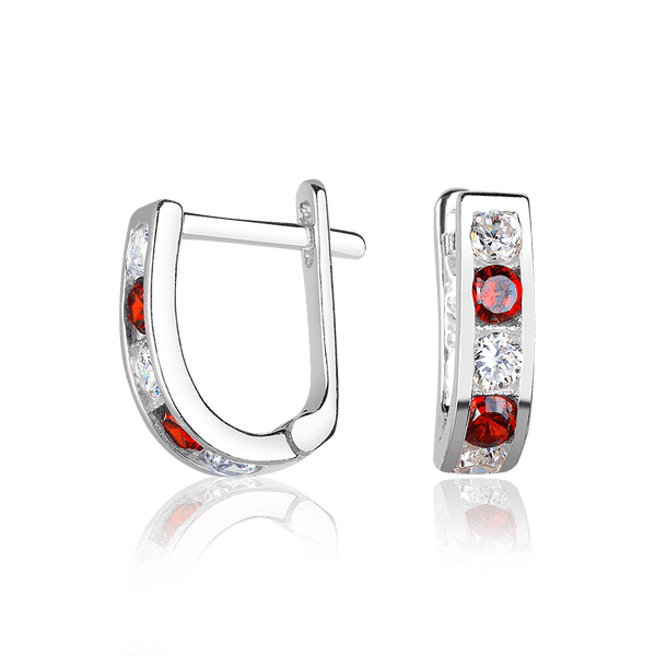 Серебряные детские серьги дорожки с бело-красными фианитами 037585 детальное изображение ювелирного изделия Детские серебряные серьги  Серебряные детские серьги дорожки с бело-красными фианитами 037585 детальное изображение ювелирного изделия Детские серебряные серьги