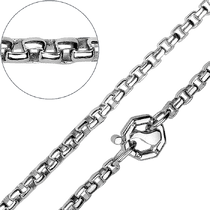 обзорное фото Цепочка Венецианского плетения из белого золота 031985 Полновесные золотые цепочки обзорное фото Цепочка Венецианского плетения из белого золота 031985  Полновесные золотые цепочки