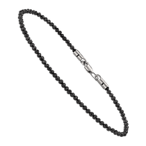 обзорное фото Браслет на руку с агатом на застежке из белого золота 040854  Браслеты с агатом