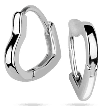 обзорное фото Нежные серебряные серьги в виде сердечек 925 пробы (родированные) 039569 Серебряные серьги без вставок обзорное фото Нежные серебряные серьги в виде сердечек 925 пробы (родированные) 039569  Серебряные серьги без вставок