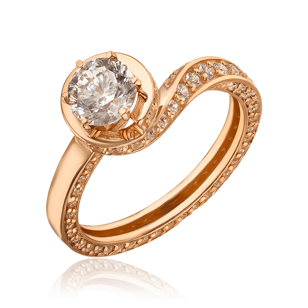 Золотое кольцо с фианитами Неповторимость 034540 детальное изображение ювелирного изделия Золотые кольца Золотое кольцо с фианитами Неповторимость 034540 детальное изображение ювелирного изделия Золотые кольца