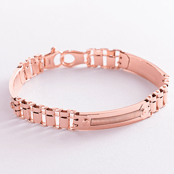 Золотой мужской браслет в красном золоте 040047 детальное изображение ювелирного изделия Золотые мужские браслеты Золотой мужской браслет в красном золоте 040047 детальное изображение ювелирного изделия Золотые мужские браслеты